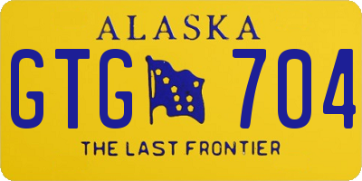 AK license plate GTG704