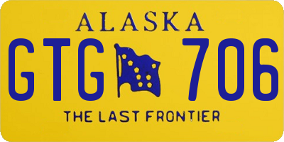 AK license plate GTG706