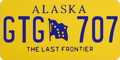 AK license plate GTG707