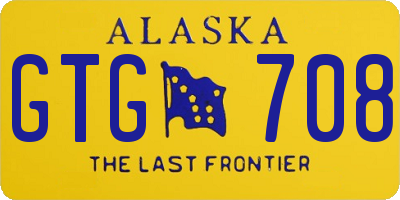 AK license plate GTG708