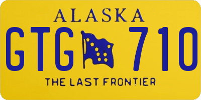 AK license plate GTG710