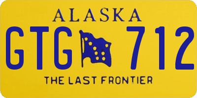 AK license plate GTG712