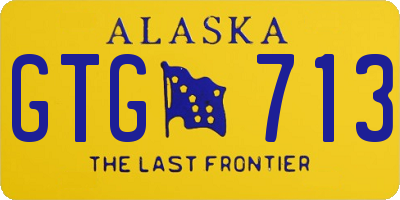 AK license plate GTG713