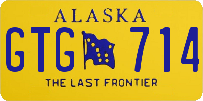 AK license plate GTG714