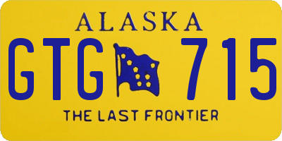 AK license plate GTG715