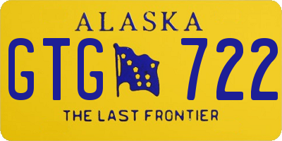 AK license plate GTG722