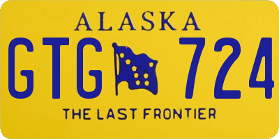 AK license plate GTG724