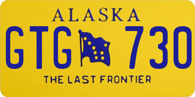 AK license plate GTG730