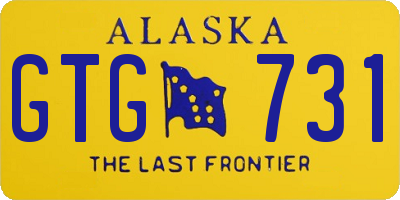 AK license plate GTG731