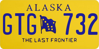 AK license plate GTG732