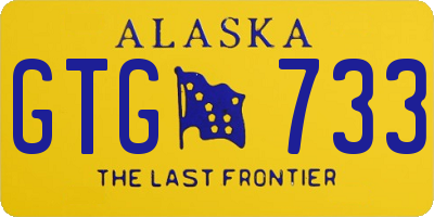 AK license plate GTG733