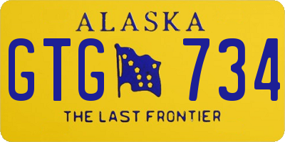 AK license plate GTG734