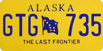 AK license plate GTG735