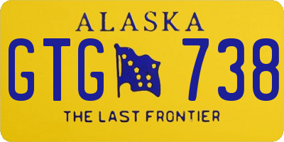 AK license plate GTG738