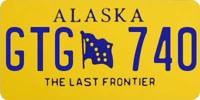 AK license plate GTG740