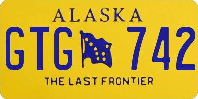 AK license plate GTG742