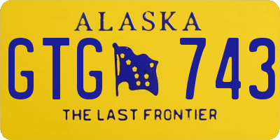 AK license plate GTG743