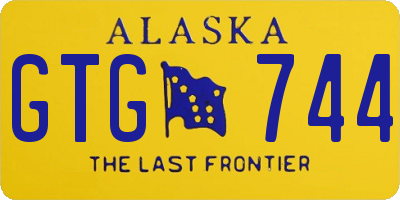 AK license plate GTG744