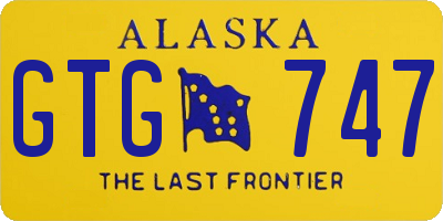 AK license plate GTG747