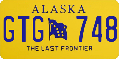 AK license plate GTG748