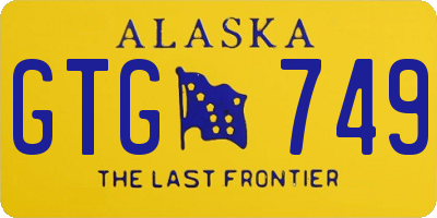 AK license plate GTG749