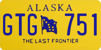 AK license plate GTG751