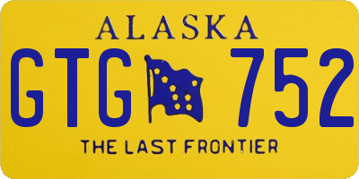 AK license plate GTG752