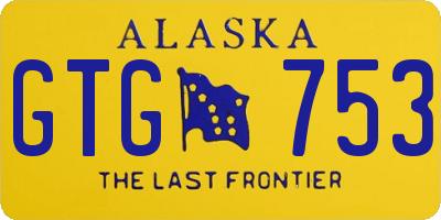 AK license plate GTG753