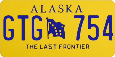 AK license plate GTG754