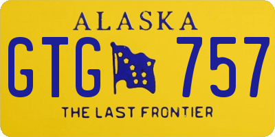 AK license plate GTG757