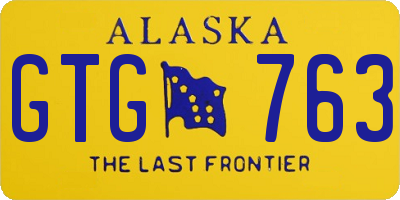 AK license plate GTG763