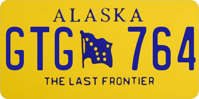 AK license plate GTG764