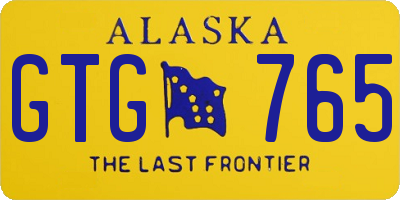 AK license plate GTG765