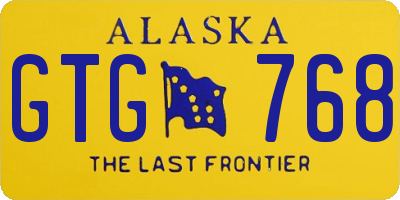 AK license plate GTG768