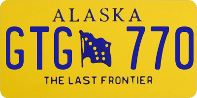 AK license plate GTG770