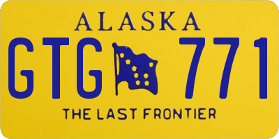 AK license plate GTG771