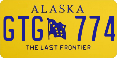 AK license plate GTG774