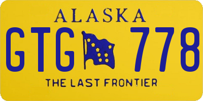 AK license plate GTG778