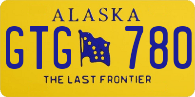 AK license plate GTG780