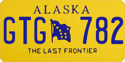 AK license plate GTG782