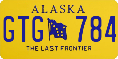 AK license plate GTG784