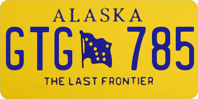 AK license plate GTG785
