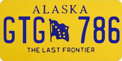 AK license plate GTG786