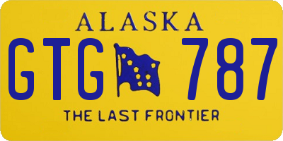 AK license plate GTG787