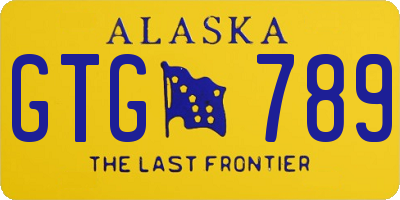 AK license plate GTG789