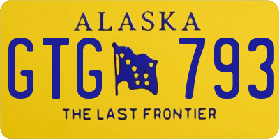 AK license plate GTG793