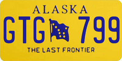 AK license plate GTG799