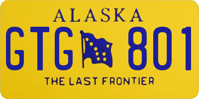 AK license plate GTG801