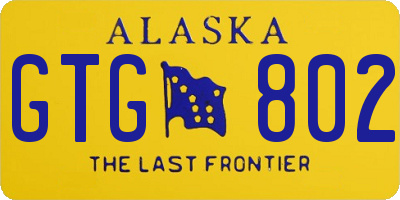 AK license plate GTG802