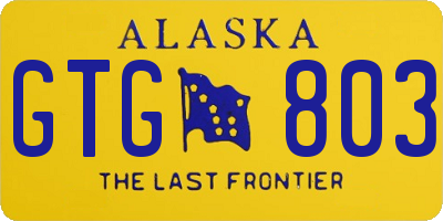 AK license plate GTG803